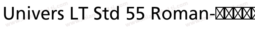 Univers LT Std 55 Roman字体转换